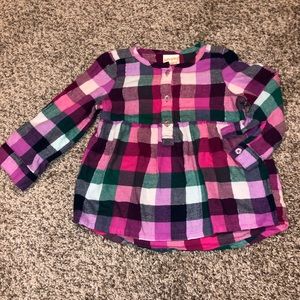 NWOT Plaid flannel tunic 18 mo